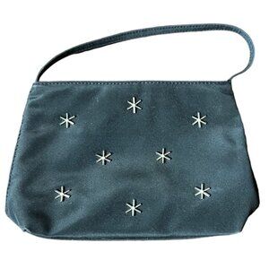 Vintage Black Beaded Handbag, Lined, Zipper Close & Interior Zipper Pocket, 6x9